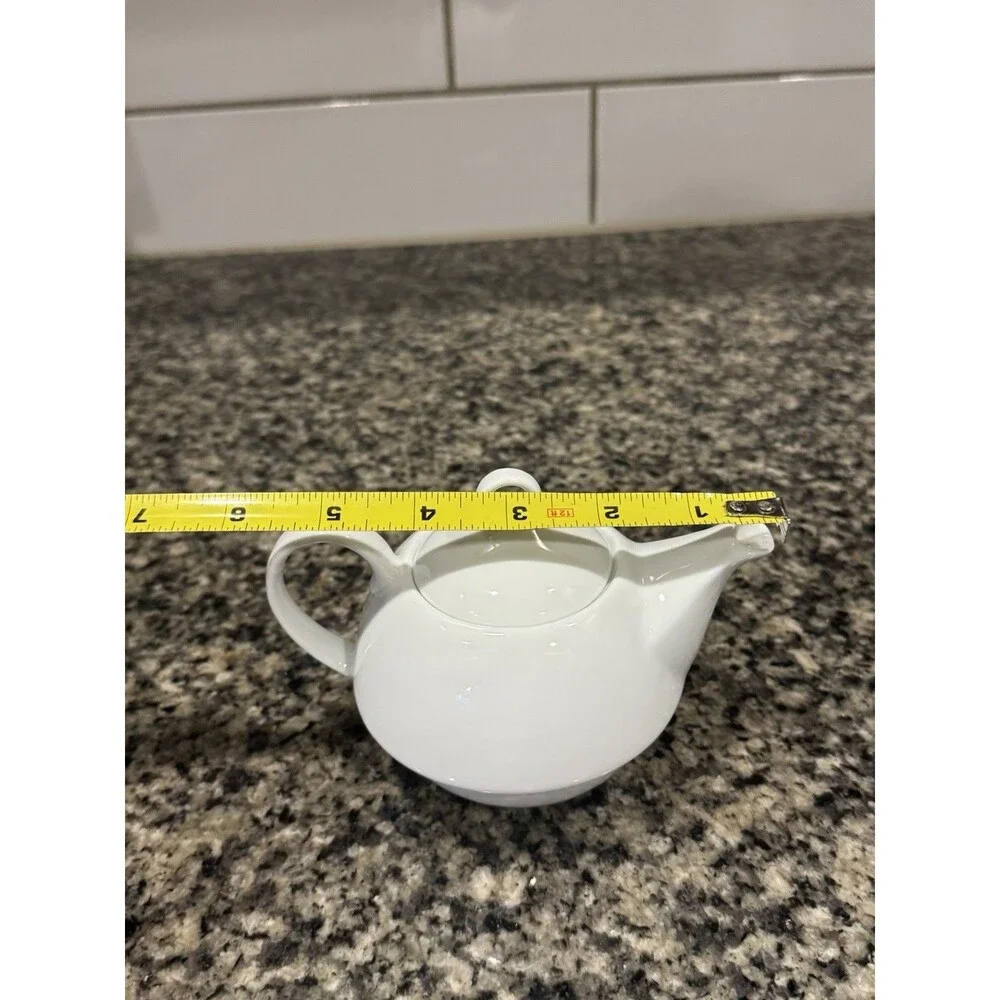 Vintage White Porcelain Small Tea Pot Kettle Home Table Decor